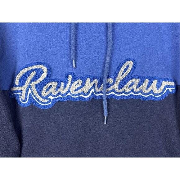 Harry Potter Hoodie Ravenclaw Texture Pullover Fleece Sweater Blue Men’s Medium - Picture 2 of 6